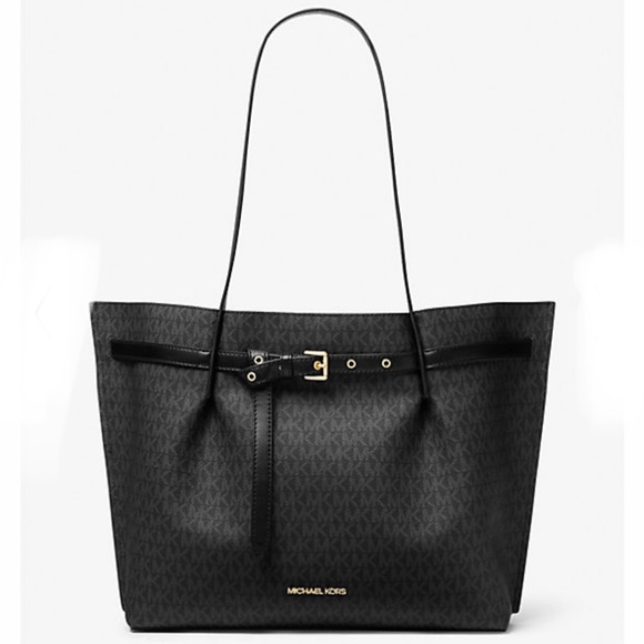 MICHAEL KORS
Emilia Large Logo Tote Shoulder Bag
COLOR Black Signature 
NWT - Picture 16 of 16